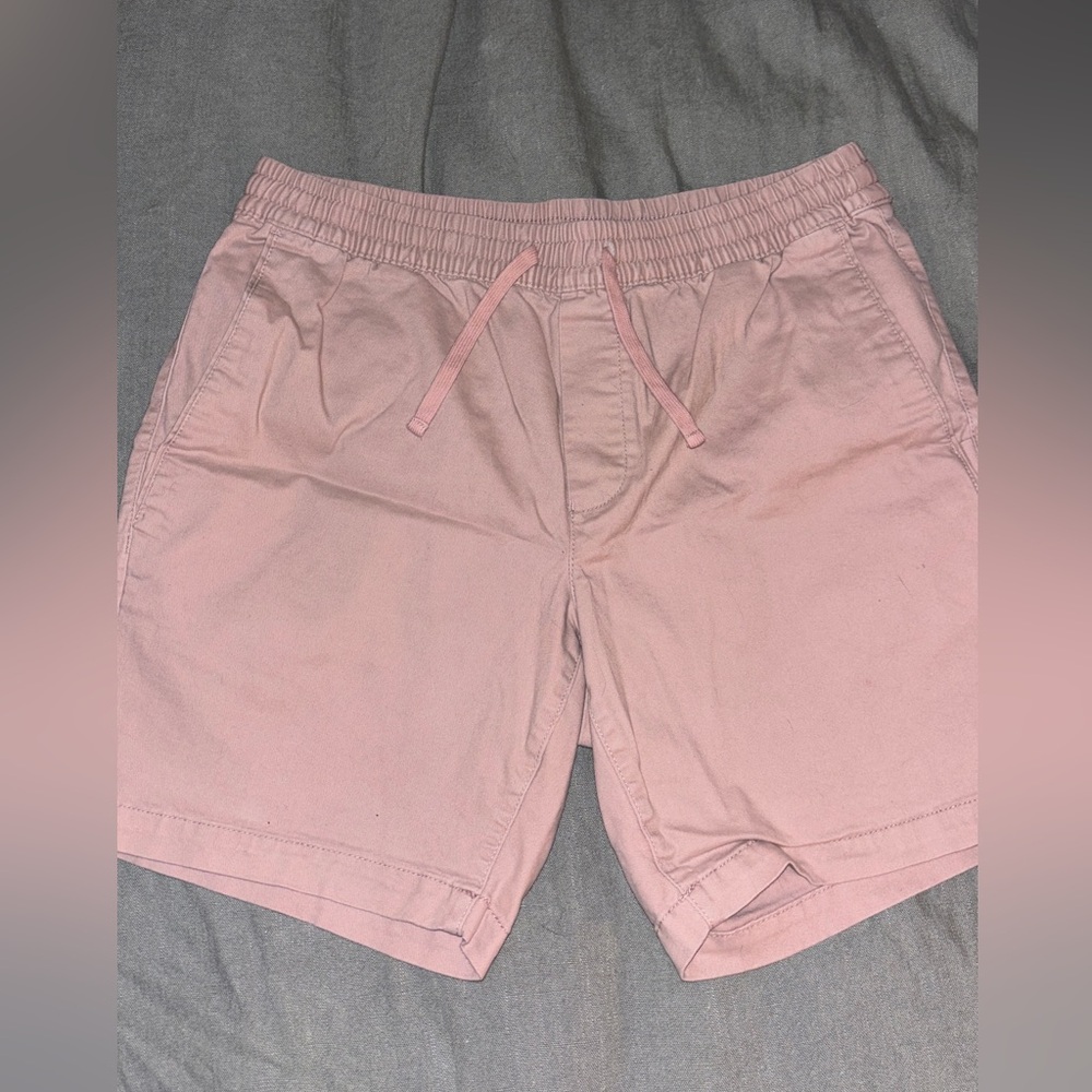 George Men's Light Pink Flat Front Shorts